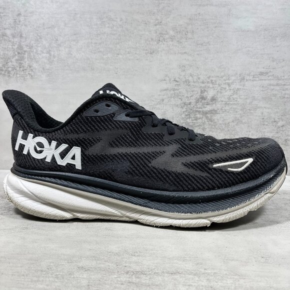 Hoka One One Clifton 9 Running Shoes - Men\'s Size 10.5 2E Wide - Black main image 8